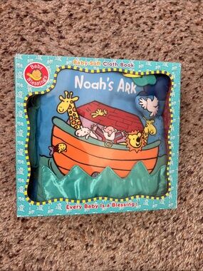 Noah's Ark Baby Soft Cloth Book - Blue/Orange
